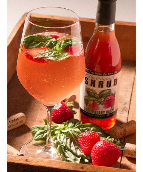 Strawberry Basil Shrub